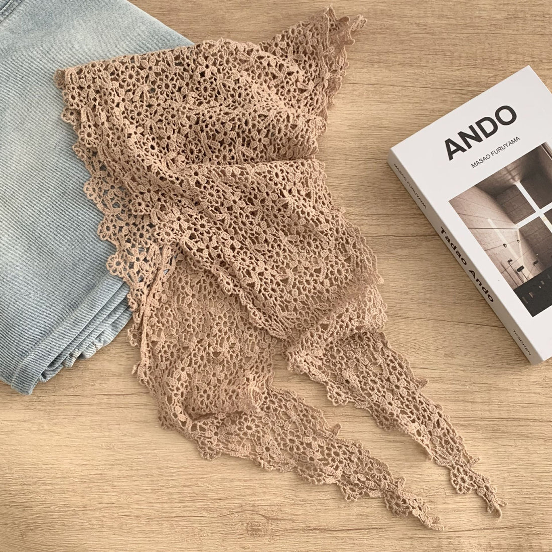 Floral Crochet Triangle Shawl - DippedShop Wholesale - #6483