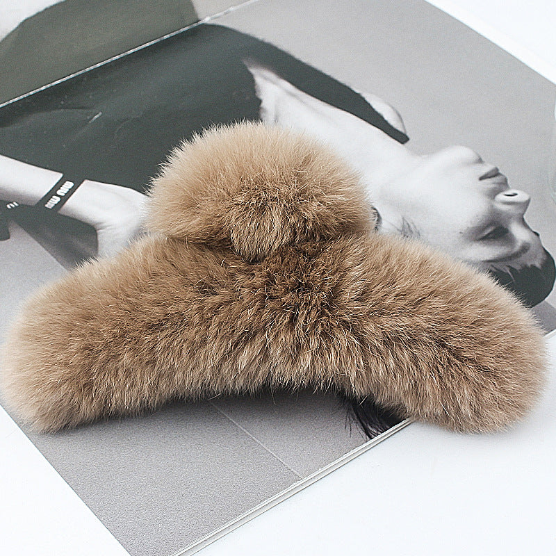 Leopard Fuzzy Hair Claw - DippedShop Wholesale - #5731