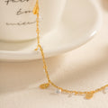 Trendy Crystal Pendants Tassel Chain Anklets 8ZA6JAB42L