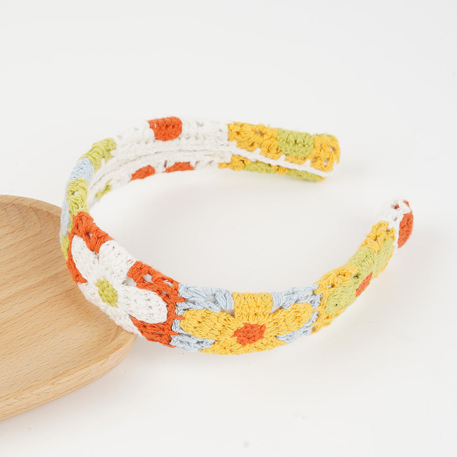 Knit Flower Hair Band - DippedShop Wholesale - #3811