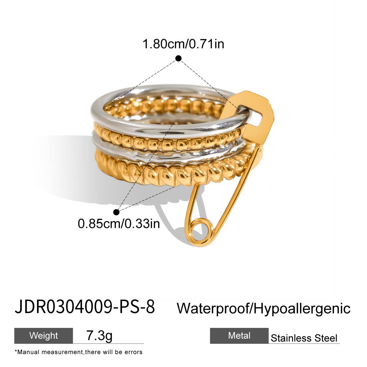 Multi-Layer Rhinestone Stackable Ring - DippedShop Wholesale - #5971