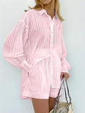 Striped Lantern Sleeve Set - DippedShop Wholesale - #2115