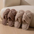 Cross Band Wool Slippers - DippedShop Wholesale - #2995