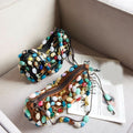 Boho Colorful Stone Beaded Shoulder Bag 8BW6BBG419