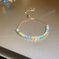 Chic Gold Plated Colorful Zircon Adjustable Bracelet 6W6JBR718