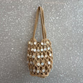 Solid Color Shell Tassel Pendant Hollow Handbag MK2BLK6S10BBG870