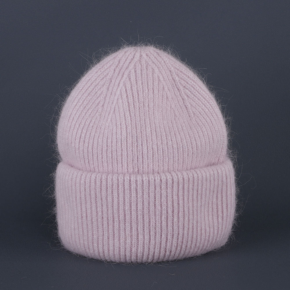 Simple Solid Warm Cuffed Ribbed Knit Beanie 6W6HAT687