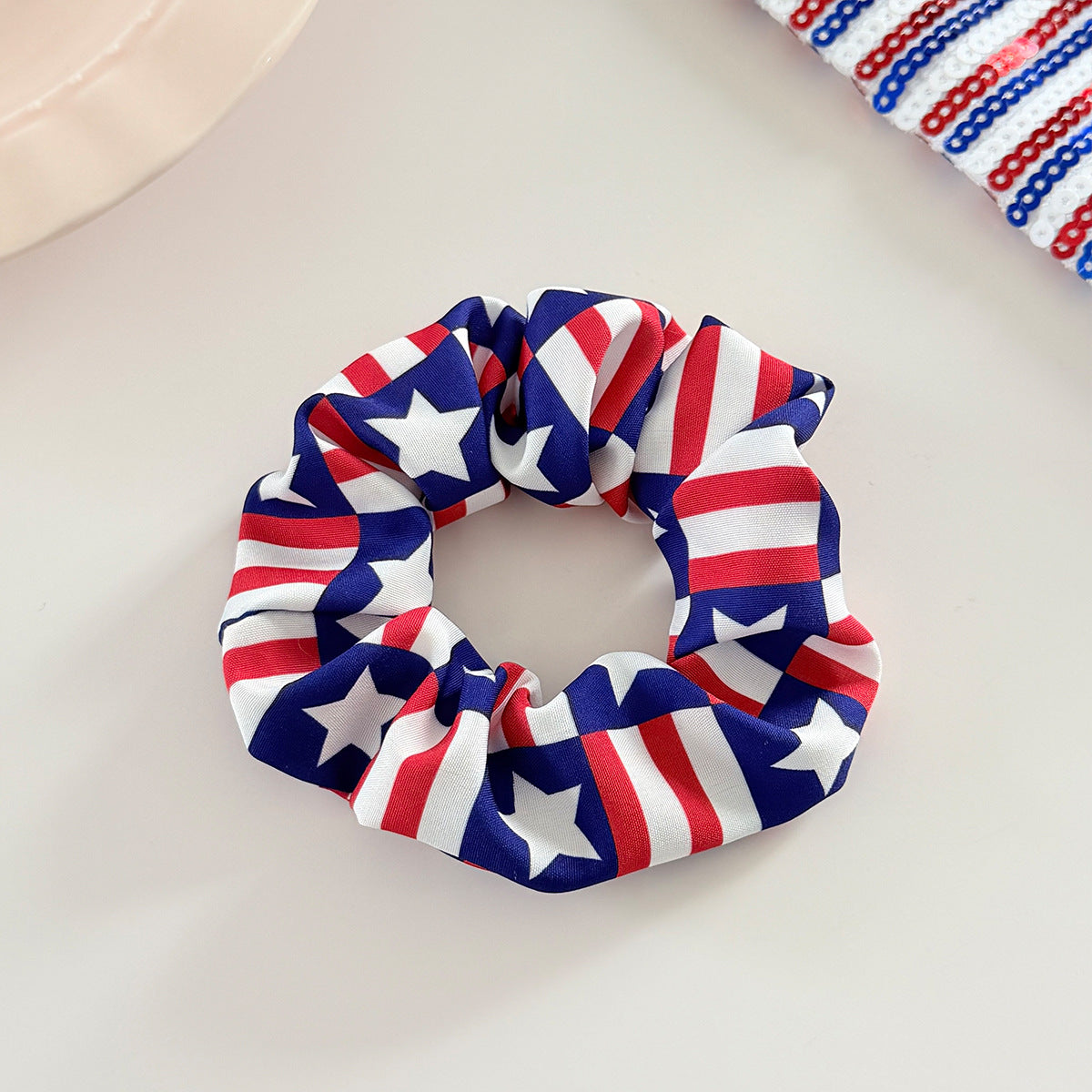 Trendy USA Flag Elastic Hair Tie 8BK6HSR18T