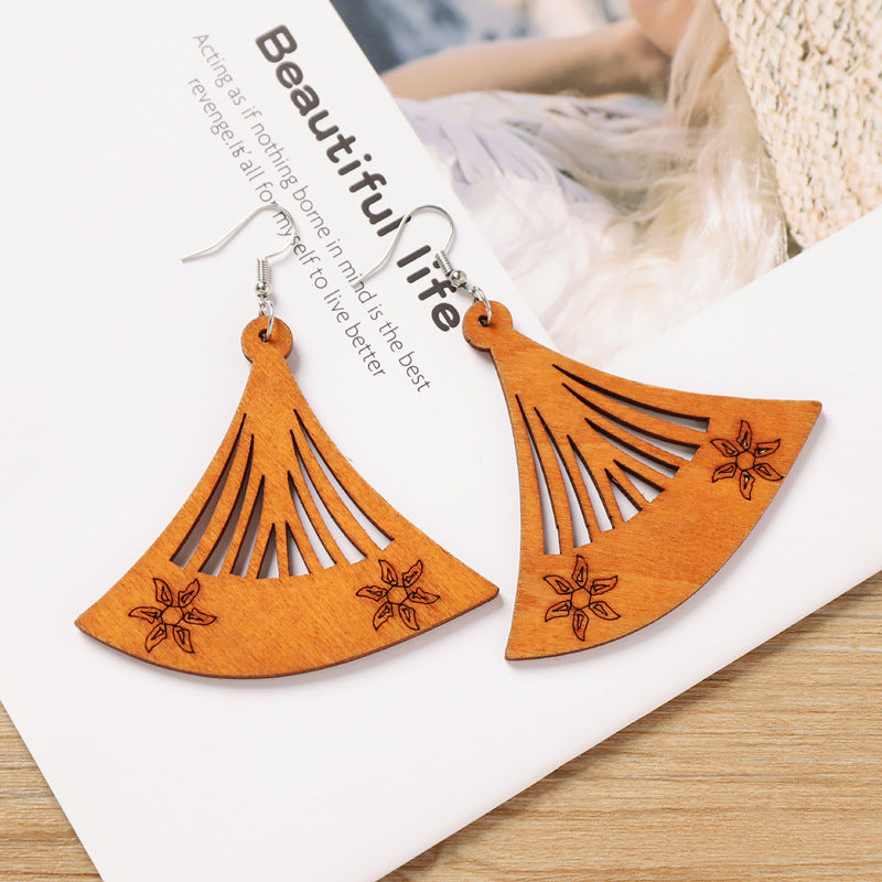 Wooden Butterfly Dangle Earrings - DippedShop Wholesale - #8403