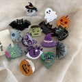 Quirky Halloween Ghost Pumpkin Mini Hair Claw 6W6HCP1322