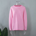 Round Collar Stripe Sweater - DippedShop Wholesale - #2403
