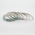 Boho Turquoise Mulit-Layer Statement Bracelet Set 6W6JBR619
