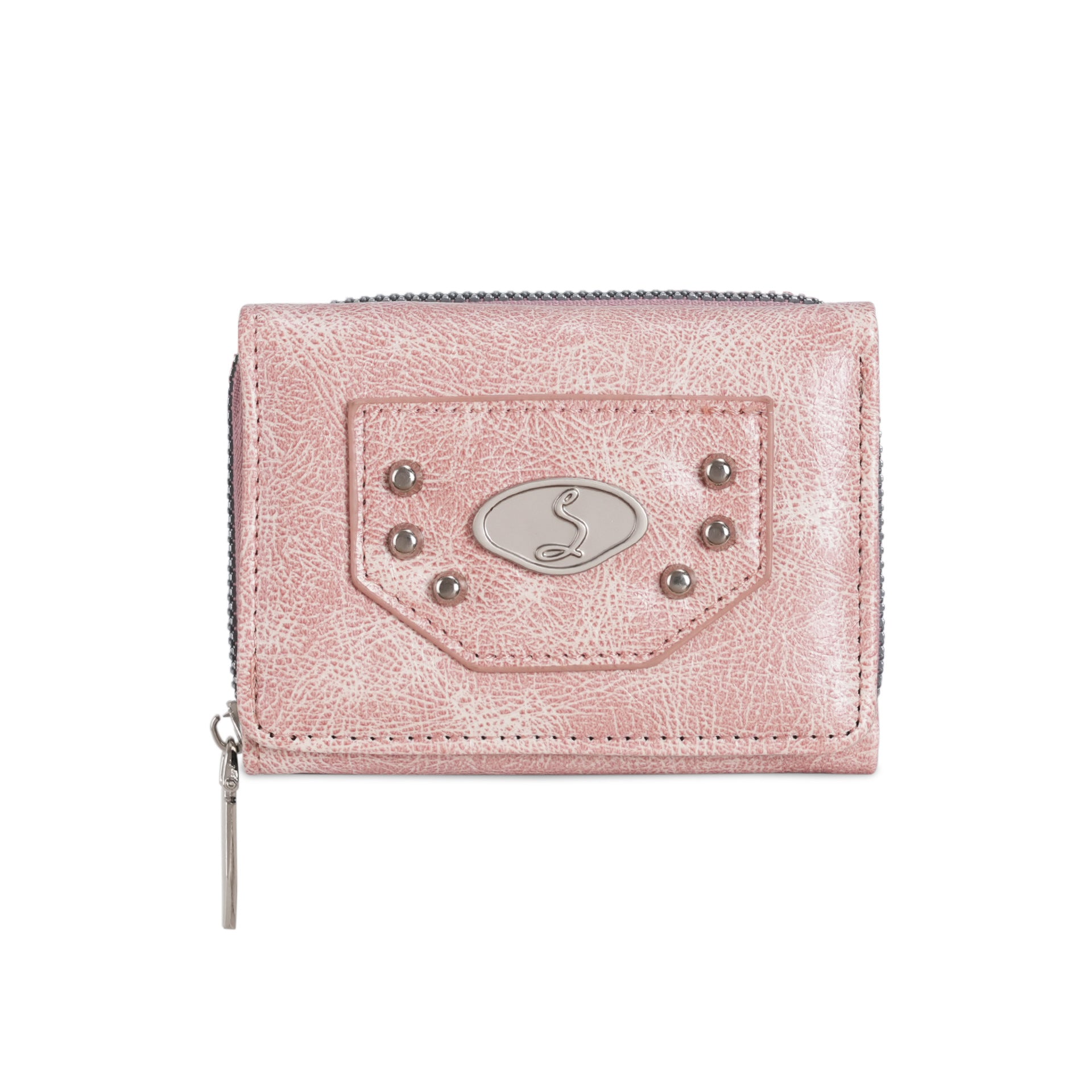 Stylish Metal Rivet PU Coin Purse Wallet 6S10BWB146