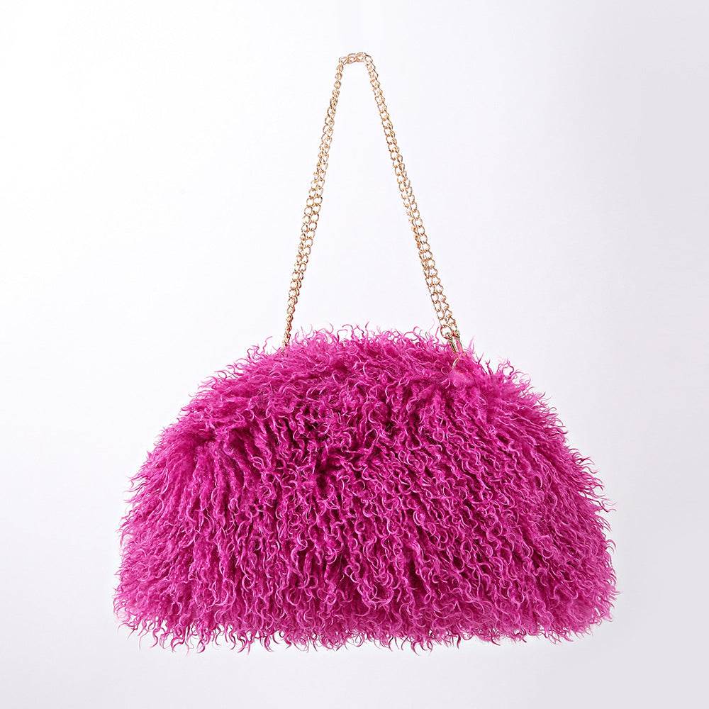 Fuzzy Plush Large Capacity Cloud Shoulder Bag 6W10BBG2348