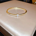 Elegant Gold Plated Rhinestones Hollow Open Bracelet 6W6JBR693