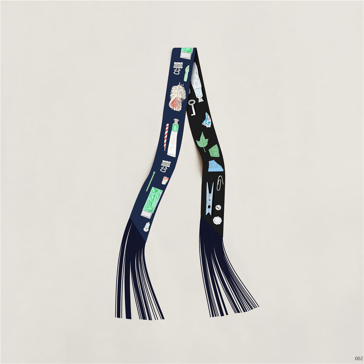 Tassel Silk Scarf - DippedShop Wholesale - #8899