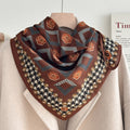 Stylish Letters Print Square Silk Scarf 6W6NSI199