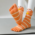 Unique Colorful Clownfish Toe Socks 6W8FSO701