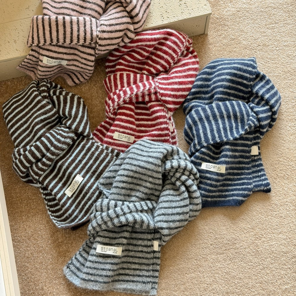 Vintage Knit Striped Wool-Blend Scarf 6W6NSC84