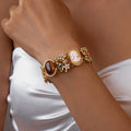 Retro Gold Plated Resin Floral - DippedShop Wholesale - #3939