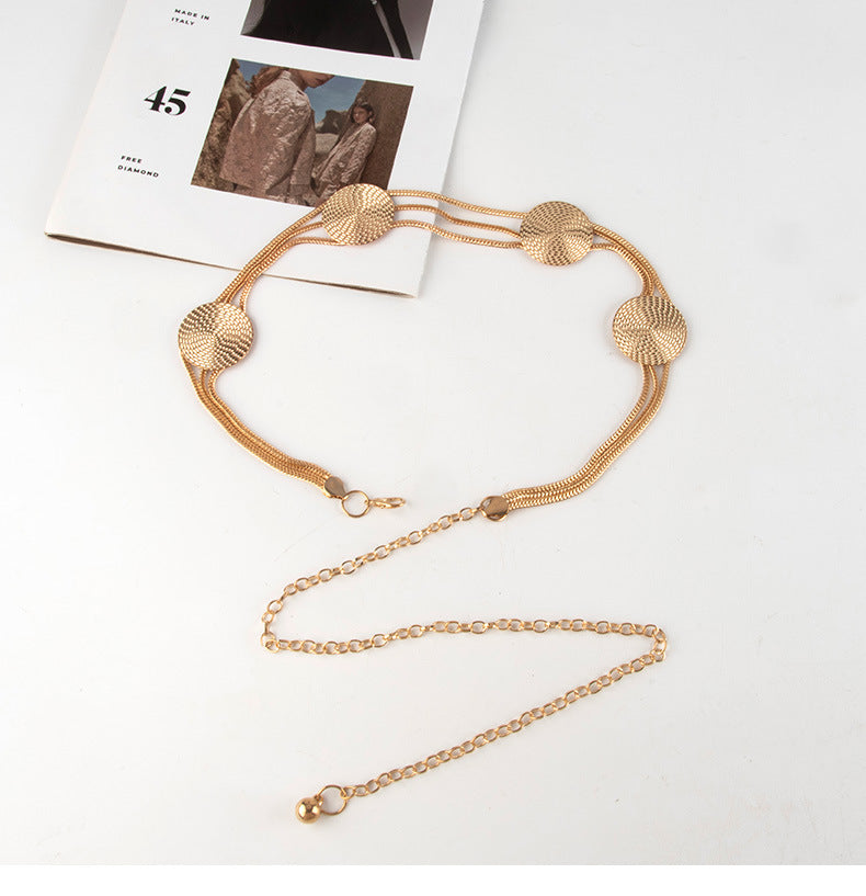 Fashion Gold Plated Link Chain Waist Belt MK2LEEP6W6JBT28