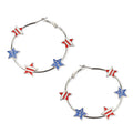 Stylish USA Flag Star Shape Hoop Earrings 8ZA6JER196L