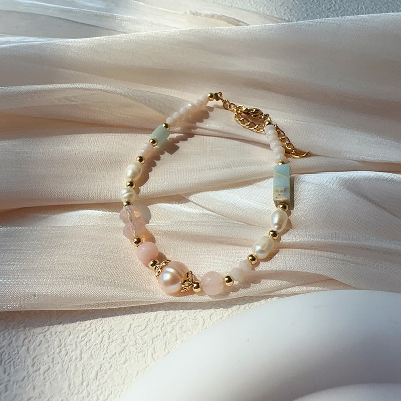 Boho Pearl Stone Bracelet - DippedShop Wholesale - #2755
