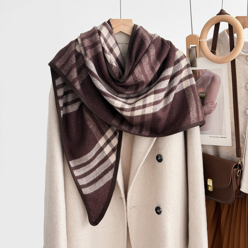 Plaid Triangle Scarf Wrap - DippedShop Wholesale - #9027