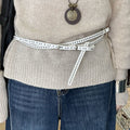 Stylish Double Layered Rivet Leather Belt 6W6JBT143