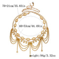 Retro Gold Plated Pearl Tassel Waist Chain 8ZA6JBC103T