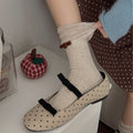 Bowknot Cotton Crew Socks - DippedShop Wholesale - #6803