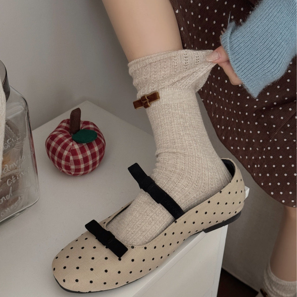 Bowknot Cotton Crew Socks - DippedShop Wholesale - #6803
