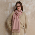Minimalist Solid Color Tassel Wool Scarf 6W6NSW298