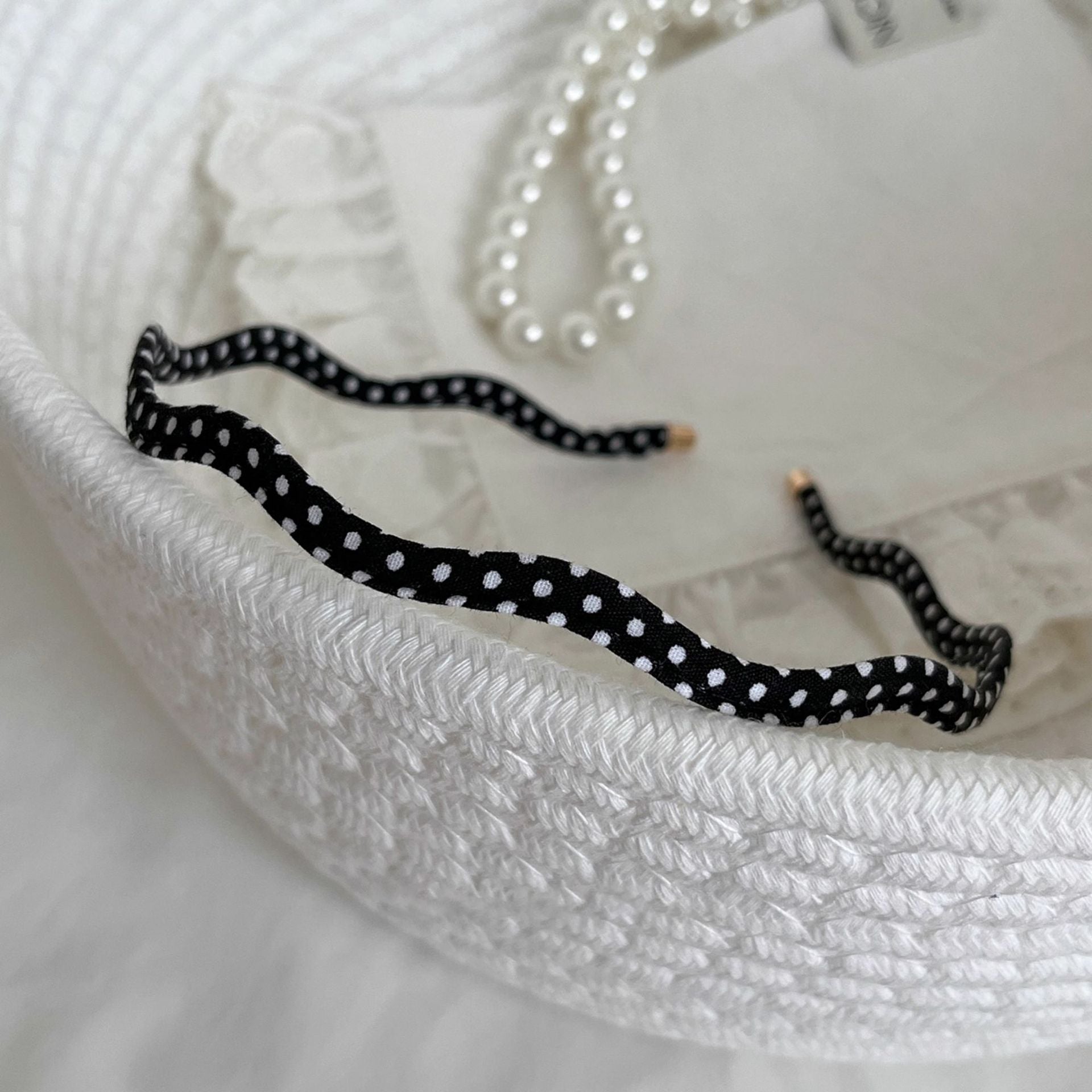 Skinny Polka Dot Hair Band - DippedShop Wholesale - #1475