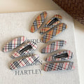 Plaid Snap Hair Clip - DippedShop Wholesale - #4403