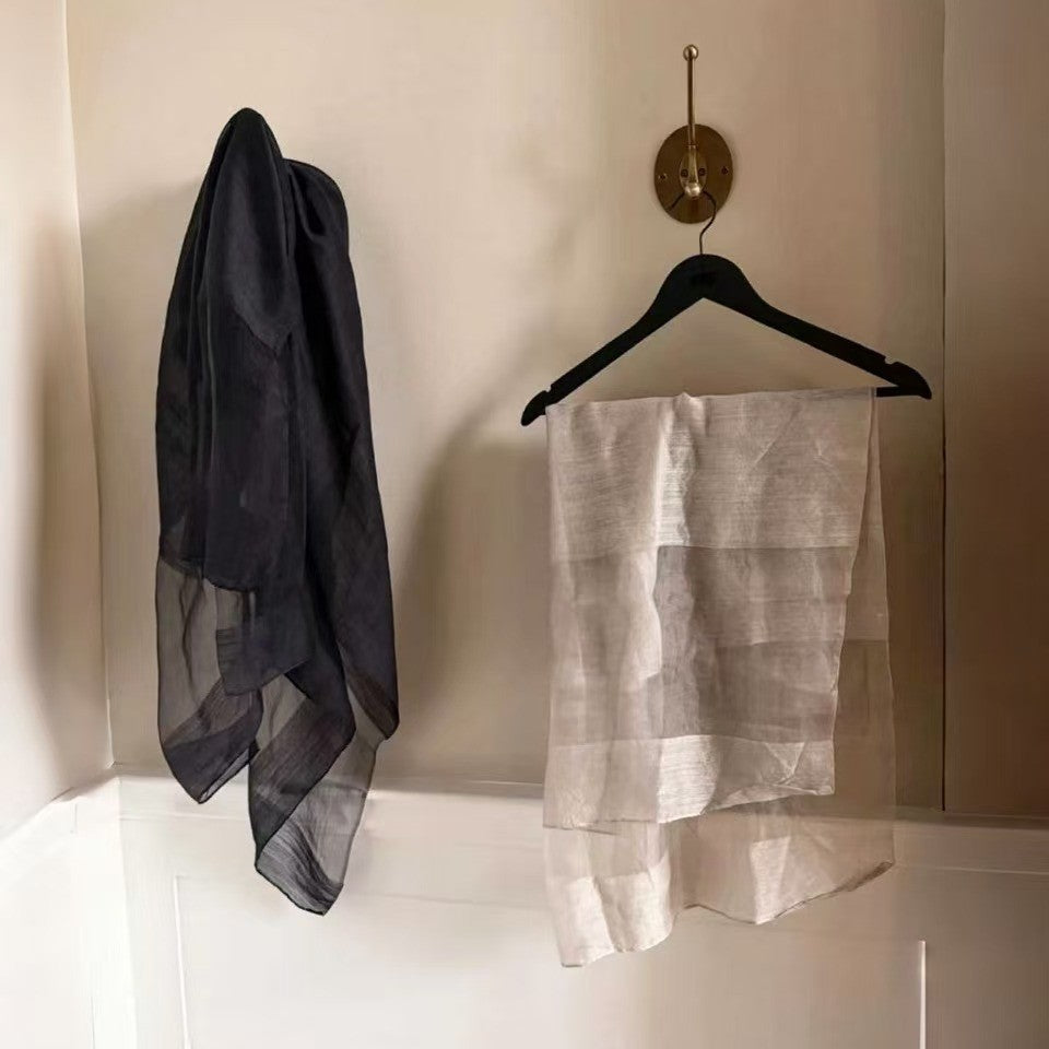 Elegant Solid Color Breathable Long Shawl Silk Scarf 6W6NSC219