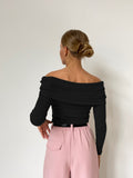 Off Shoulder Knit Top - DippedShop Wholesale - #6019