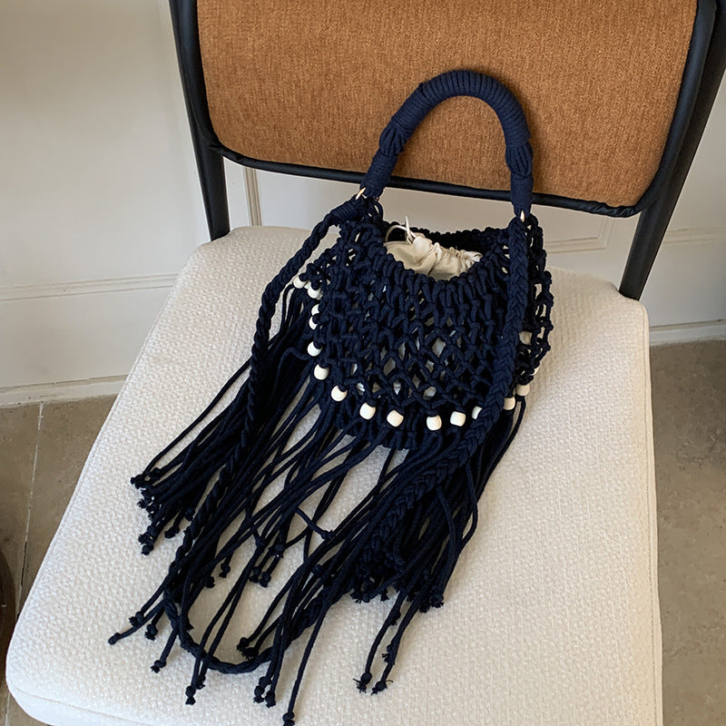 Boho-Style Hollow Out Tassel Handbag MK2BK6W10BBG09