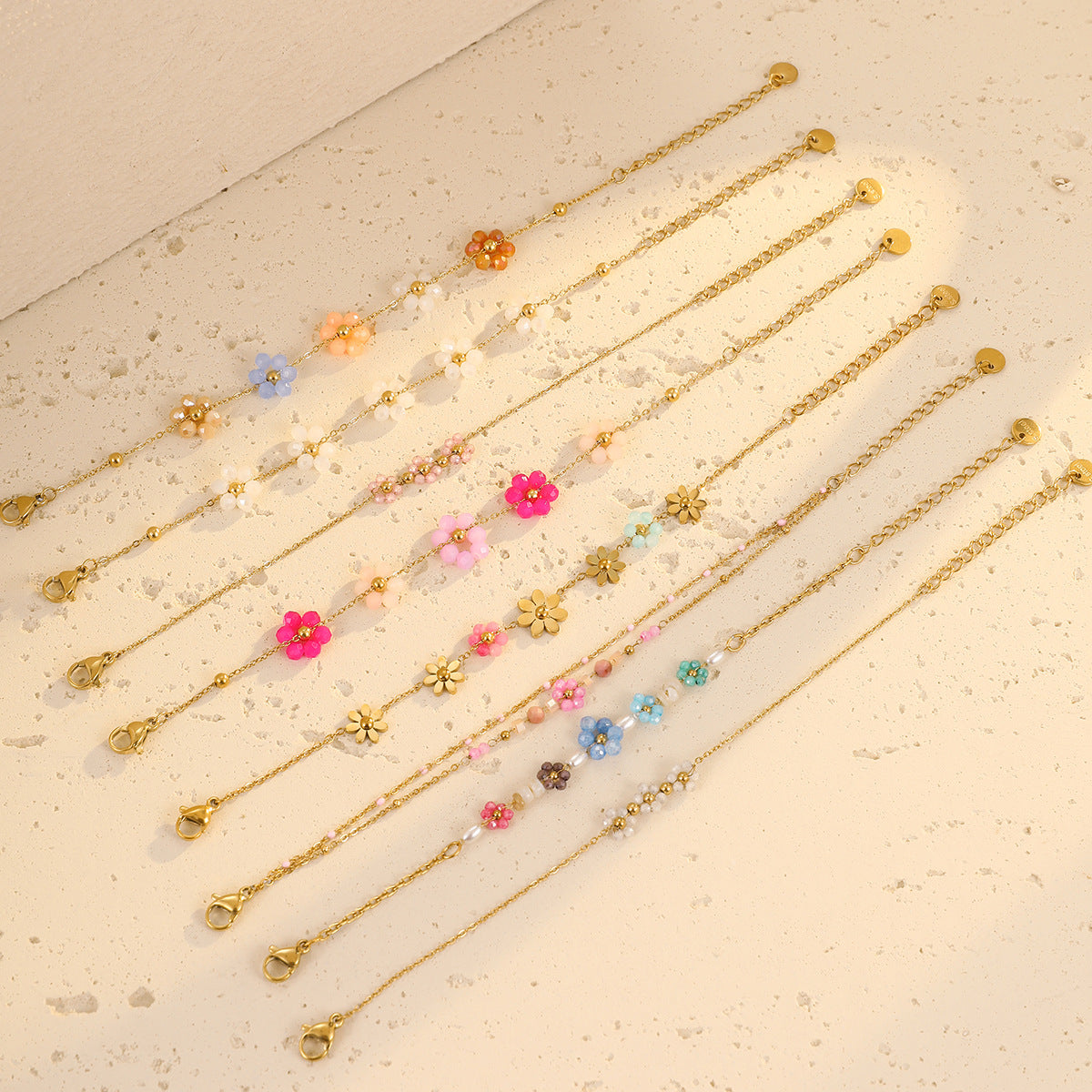 Elegant Gold Plated Daisy Link - DippedShop Wholesale - #8515