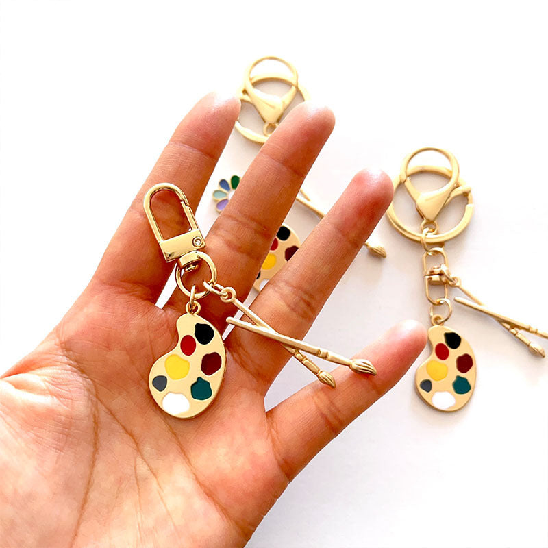 Artist Charm Alloy Paint Palette Keychain DP25E932