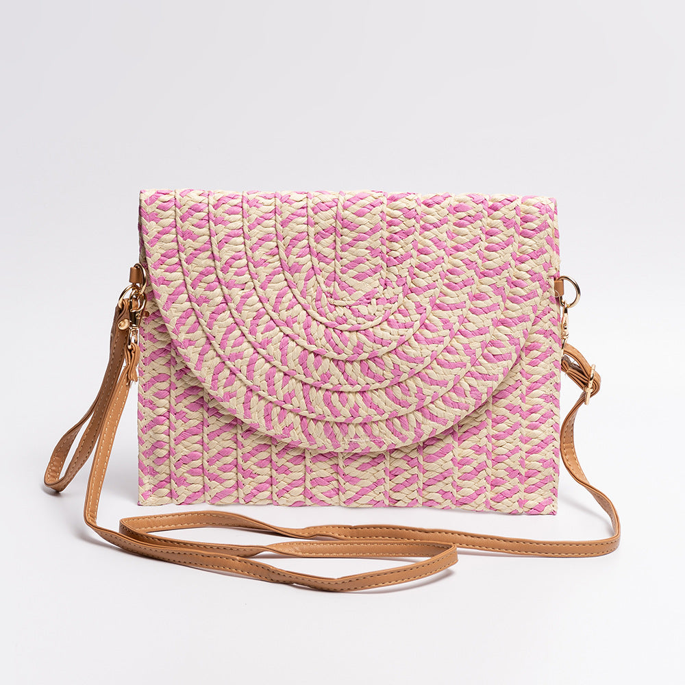 Hand-Woven Straw Handbag - DippedShop Wholesale - #2179