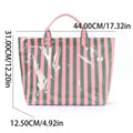 Minimalist Color Block Striped Portable Tote Bag MK2BLW6W10BBG585