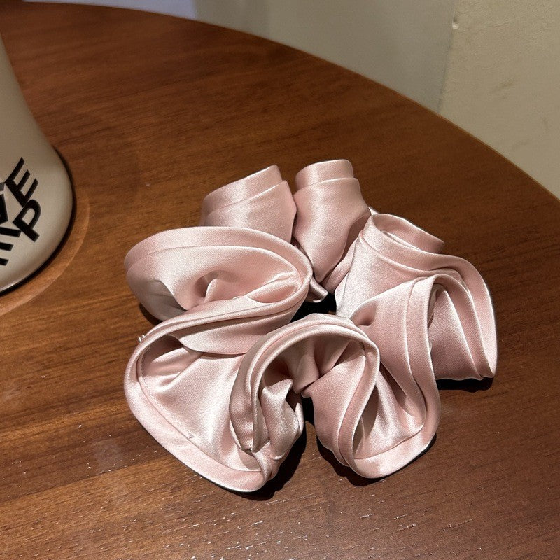 Elegant Solid Color Ruffled Hair Scrunchies 6W6HSR326