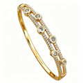 Trendy Cubic Zirconia Gold Plated Bangle Bracelet 6W6JBR615