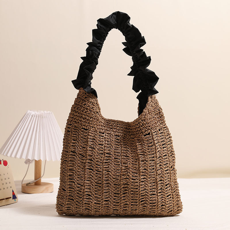 Ruffled Handle Shoulder Bag - DippedShop Wholesale - #1763