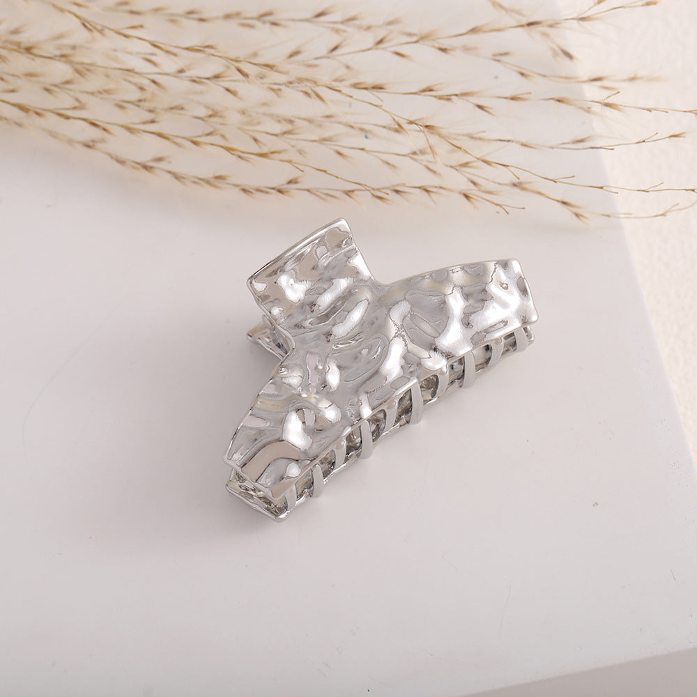 Simple Geometric Gold Plated Mini Hair Claw MK2MBEP6W6HCP380