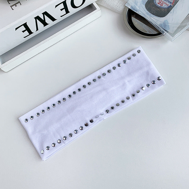 Metal Rivet Wide Headband - DippedShop Wholesale - #8019