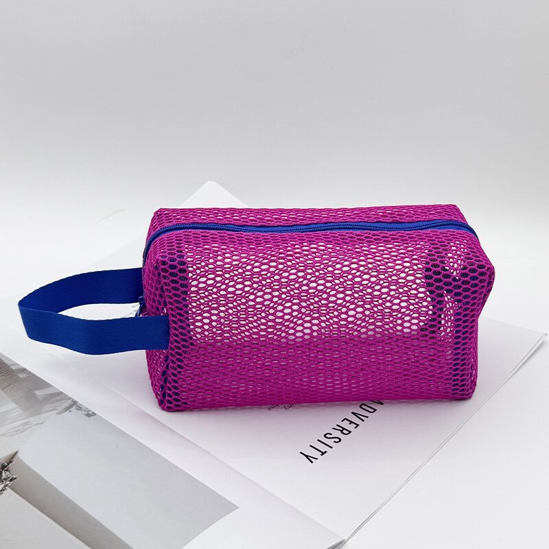 Dopamine Color Block Mesh Large Capacity Makeup Bag MK2BW6S10BOB96