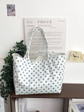 Fresh Polka Dots Canvas Tote Bag MK2BLW6W10BBG567