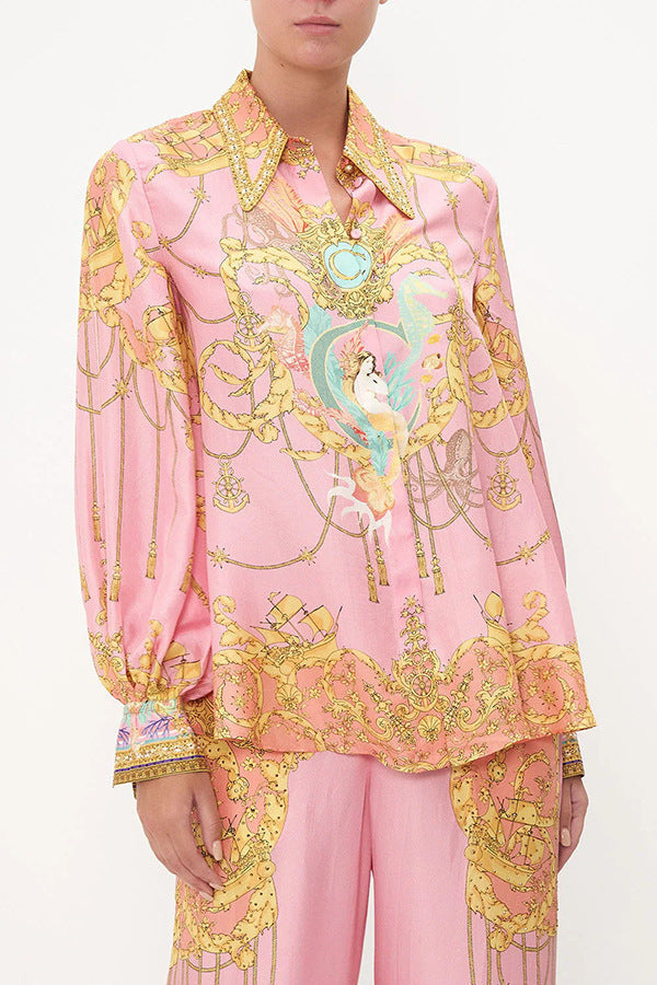 Lantern Sleeve Shirt Pant Set - DippedShop Wholesale - #4611